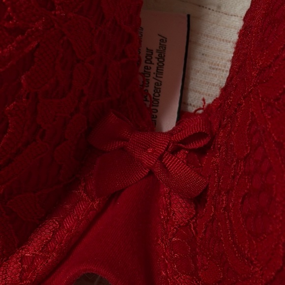 Victoria's Secret Scarlet Lace Trim Bra 32DDD or 34DD - Picture 2 of 10